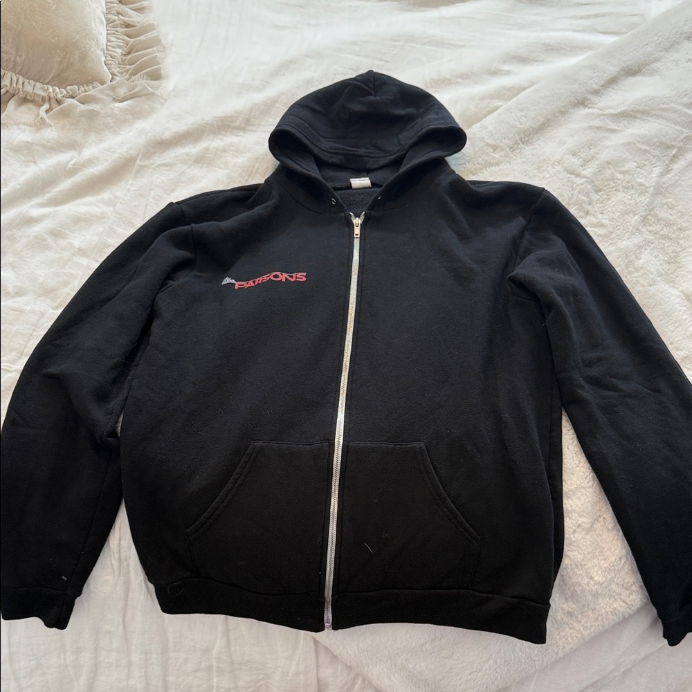 Parsons The New School of design black zipper hoodie